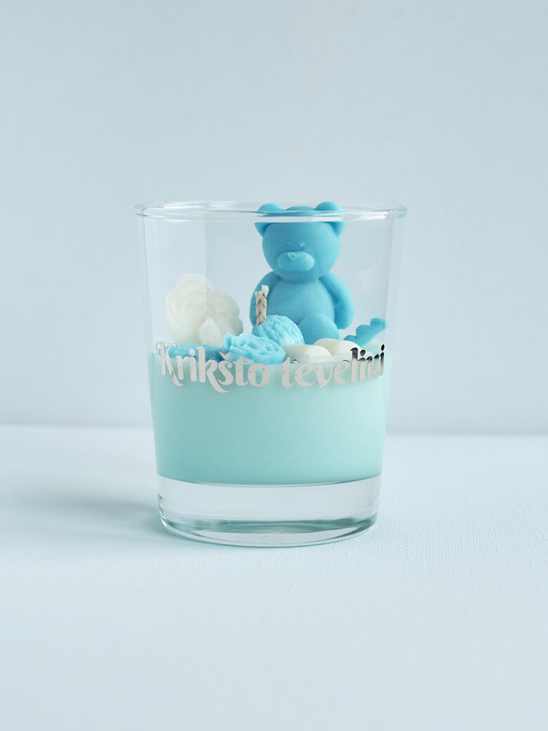 Dovana krikšto tėčiui | Rankų darbo žvakė su pasirinktu aromatu